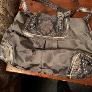 Coach Logo/Animal Print Handbag